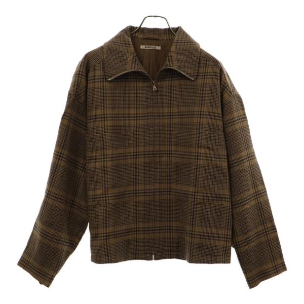 AURALEE（オーラリー） WOOL SERGE CHECK ZIP-UP BLOUSON ウール
