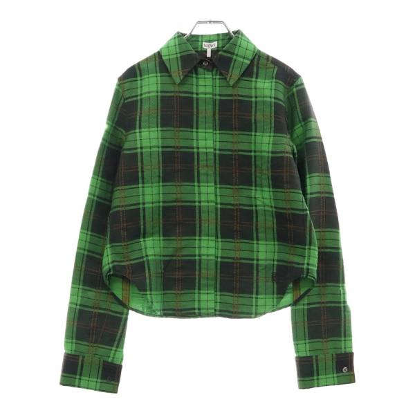 LOEWE（ロエベ） 24SS アナグラム 刺繍 コットン シルク チェック