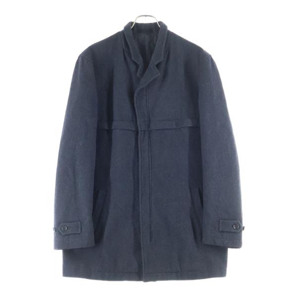 コムデギャルソンオム 田中オム AD1997 ウールギャバロングコート Navy COMME des GARCONS HOMME (コムデギャルソンオム) 99AW Archive 田中