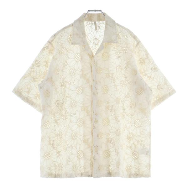 SUNFLOWER サンフラワー 23SS CAYO SHIRT MADE IN PORTUGAL ポルトガル製 花柄刺繍 半袖シャツ ホワイト SUNFLOWER サンフラワー 23SS CAYO SHIRT MADE IN PORTUGAL ポルトガル