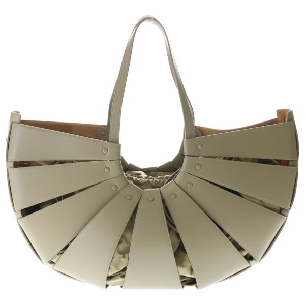 Bottega Veneta ボッテガヴェネタ レザー トートバッグ ベージュ BOTTEGA VENETA（ボッテガ・ヴェネタ） ザ シェル ナイロン/レザー