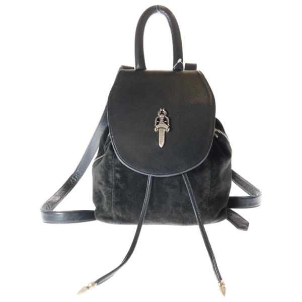 クロムハーツ   IGGY MINI MULTI イギーミニ マルチクロスパッチダガー付きレザーバックパック 中古 SJ02 CHROME HEARTS（クロムハーツ） IGGY SML イギー スモール ダガー
