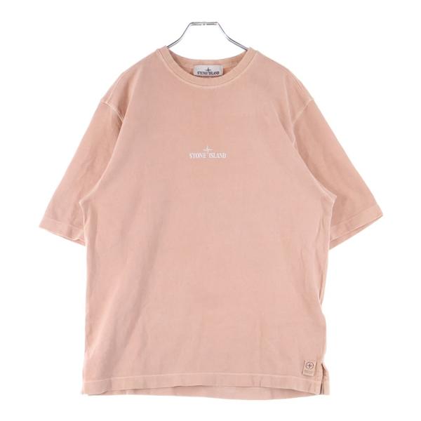 STONE  ピンクベージュ トレーナー STONE ISLAND（ストーン アイランド） フロントロゴ クルーネックT