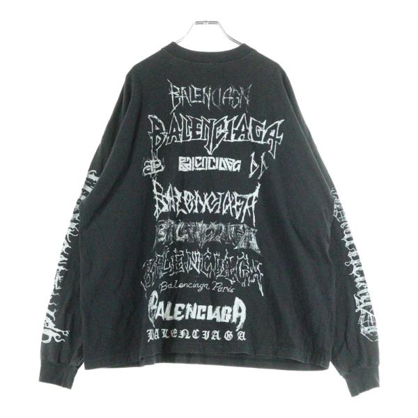 新品！正規品 バレンシアガ ヴィンテージ加工 ロゴ トレーナー BALENCIAGA（バレンシアガ） 24SS ヴィンテージ加工メタルロゴ長袖T