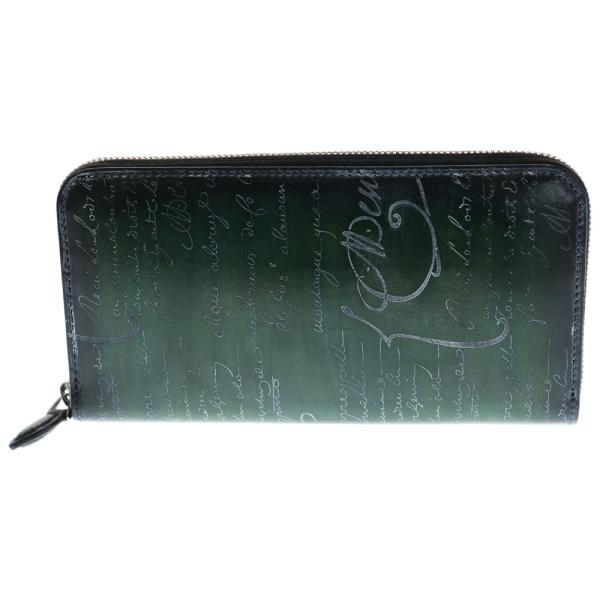 Berluti　ベルルッティ　イタウバ　カリグラフィ・シルバーパティーヌ　長財布 Berluti（ベルルッティ） カリグラフィ ラウンドファスナー イタウバ