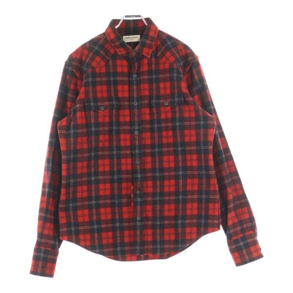 SAINT LAURENT PARIS サンローランパリ 13AW ウールフランネルチェック
