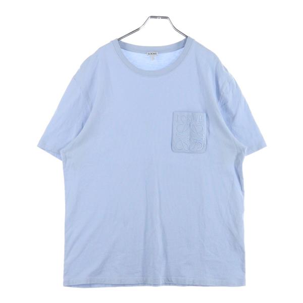 LOEWE（ロエベ） アナグラム刺繍 半袖Tシャツ カットソー ブルー