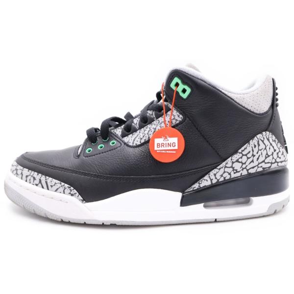 ナイキ AIR JORDAN 3 RETRO GREEN GLOW エアジョーダン3 グリーングロー ミッドカットスニーカー ブラック/グレー US9/27cm CT8532-031