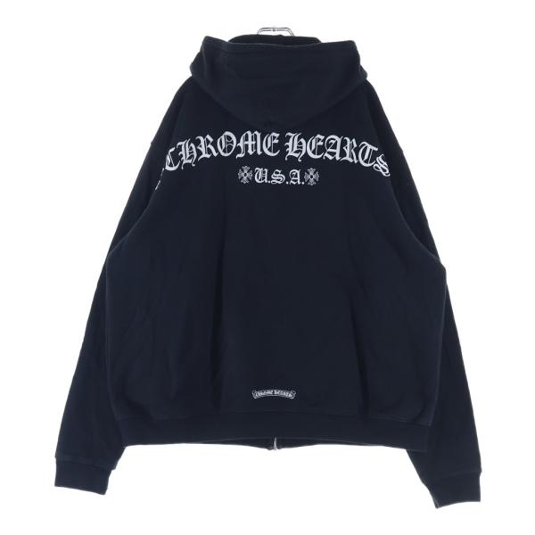 CHROME HEARTS（クロムハーツ） SWTSHRT HD ZIP 胸ロゴプリント バック