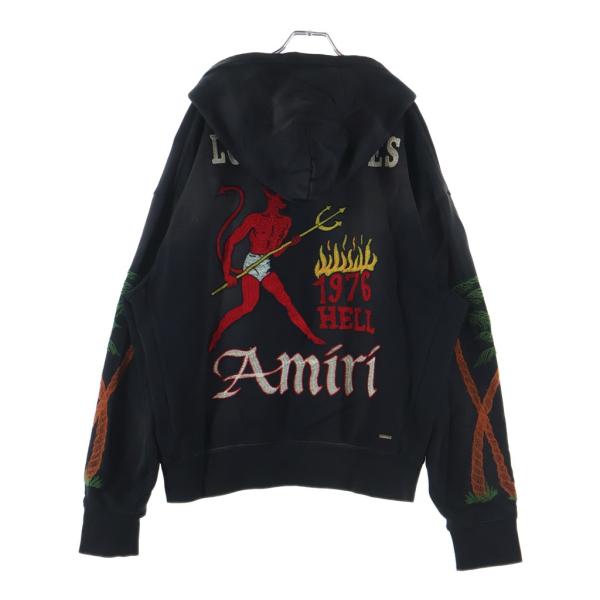 AMIRI（アミリ） LOS ANGELES 1976 HELL 刺繍 スウェットパーカー