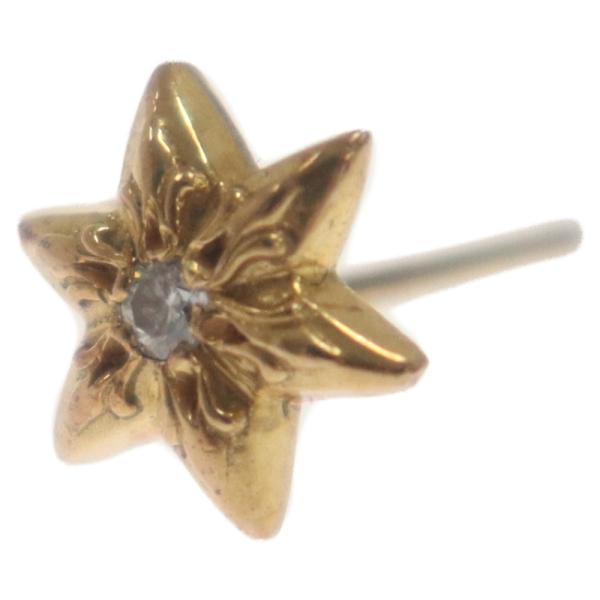 クロムハーツ スタースタッドピアス 1ダイヤ 22K クロムハーツ