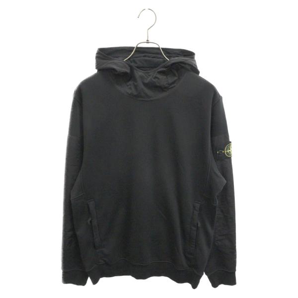 stone  パーカー　ブラック Stone Island ブラック パーカー フルジップLサイズ
