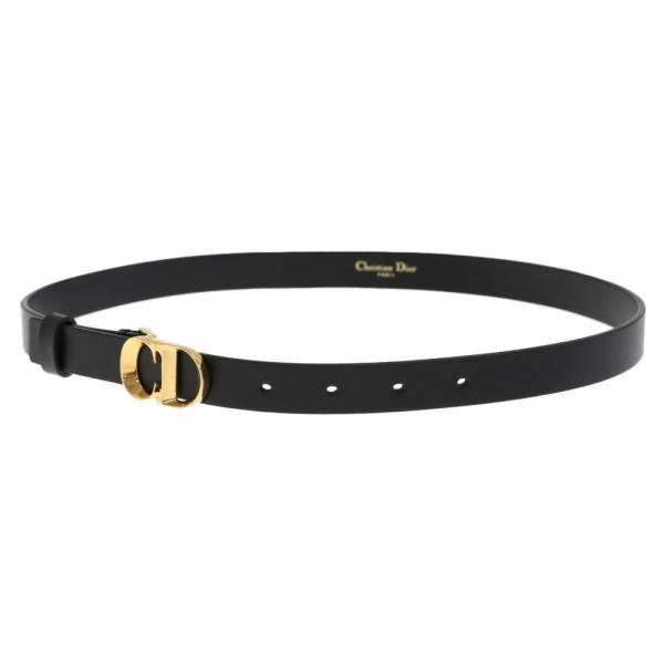 Dior ロゴ入りベルト ブラック/ホワイト DIOR ディオール CDバックルロゴ レザーベルト ブラック 23-MA