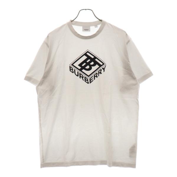 【定番美品・XL】バーバリー　センターロゴ　半袖　Tシャツ　ホワイト　白 BURBERRY（バーバリー） スクエアロゴプリント 半袖Tシャツ カットソー