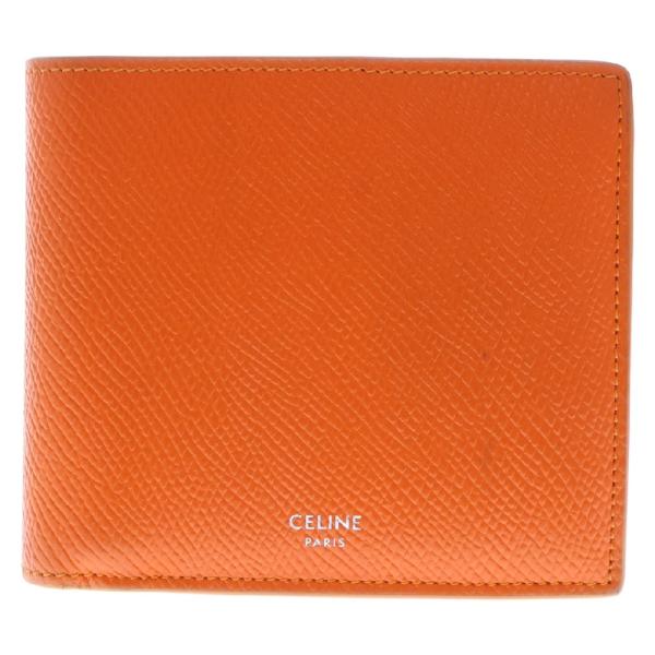 新品未使用品　箱・タグ付き　CELINE セリーヌ 二つ折り財布　オレンジ　希少 新品未使用品 箱・タグ付き CELINE セリーヌ 二つ折り財布 オレンジ 希少