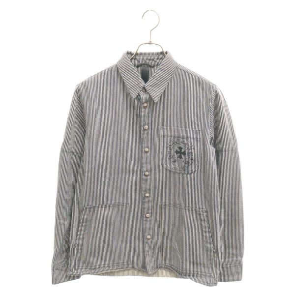 CHROME HEARTS クロムハーツ LAST BITE ラストバイト クロスボールボタンカバーオールヒッコリーデニムジャケット shopbring_1624d170001