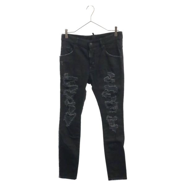 DSQUARED2 ディースクエアード 20AW TRASH WASH SUPER TWINKY JEAN S71LB0845 スーパーツインキー ジーンズ ダメージ加工デニムパンツ ブラック DSQUARED2（ディースクエアード） 20AW TRASH WASH SUPER TWINKY JEAN