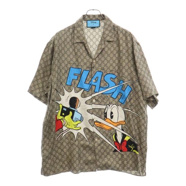 GUCCI（グッチ） 21SS ×Disney Flash Print Silk Short Sleeve Shirt