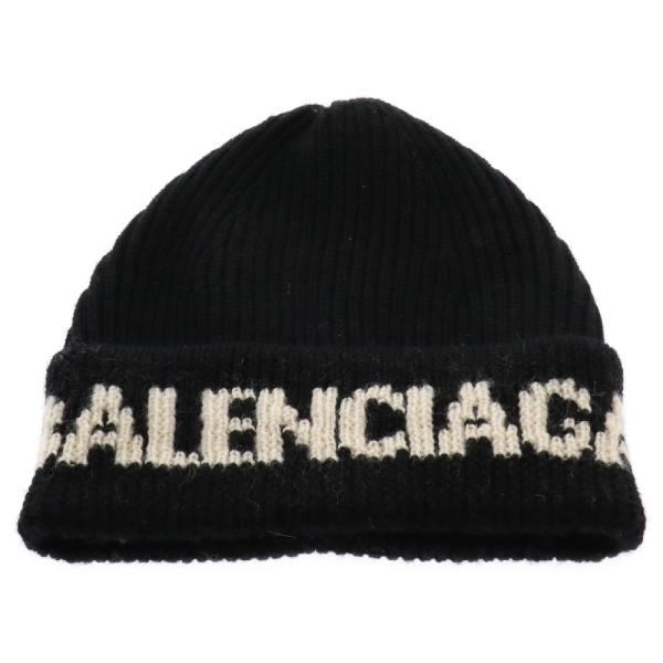 BALENCIAGA（バレンシアガ） 21AW Black Logo Jacquard Beanie ロゴ