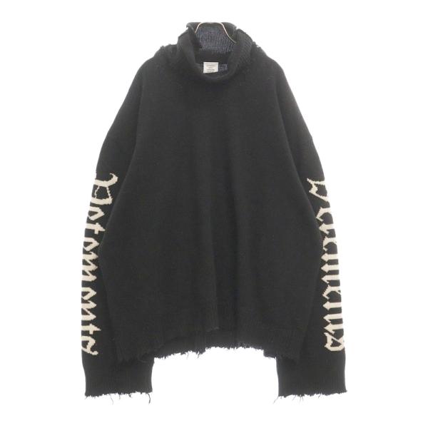 VETEMENTS ヴェトモン 21AW GOTHIC LOGO TURTLENECK SWEATER VETEMENTS ヴェトモン 21AW GOTHIC LOGO TURTLENECK SWEATER