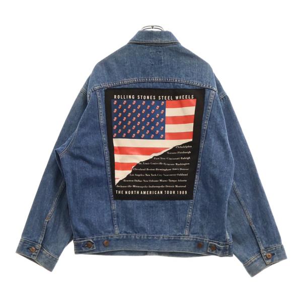 ヴィンテージ 80s 1989 Denim Jacket ローリングストーンズ ザ