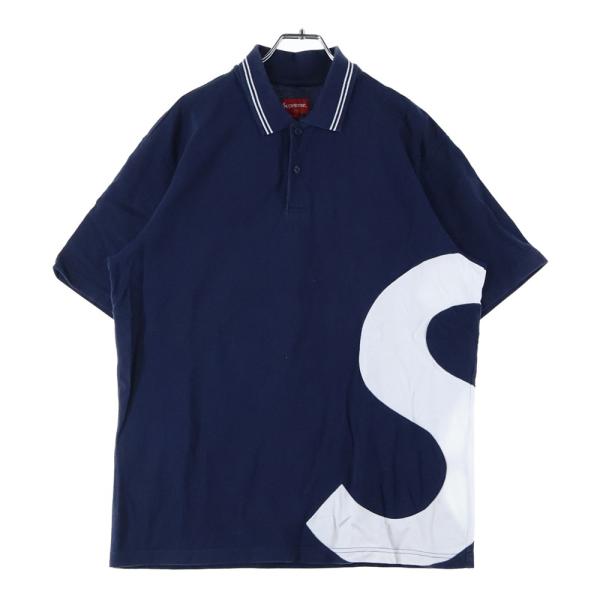 Supreme ポロシャツ M ホワイト/ネイビー Supreme（シュプリーム）ポロシャツ 紺 サイズ:L メンズ/2200652452167