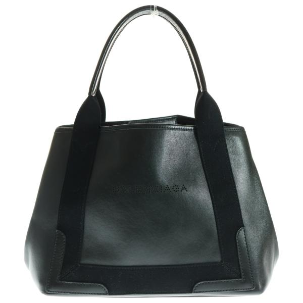 BALENCIAGA（バレンシアガ） ネイビーカバス S パンチングロゴレザー