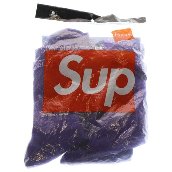 Supreme Hanes クッションクルーソックス 4ペア Supreme（シュプリーム） ×Hanes 4Pairs cushion crew socks
