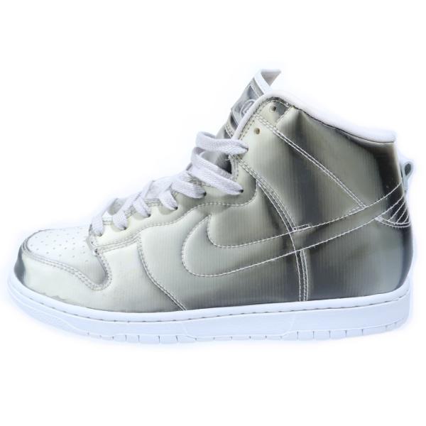 NIKE ナイキ ×CLOT Dunk High Silver DH4444-900 ×クロット ダンクハイ シルバー ハイカットスニーカー US9.5/27.5cm