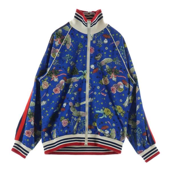 極美品！グッチ ナイロンジャケット ブルゾン GG 総柄 ネイビー 日本S相当 グッチ 20AW ナイロン ブルゾン 44 メンズ ネイビー オフザグリッド