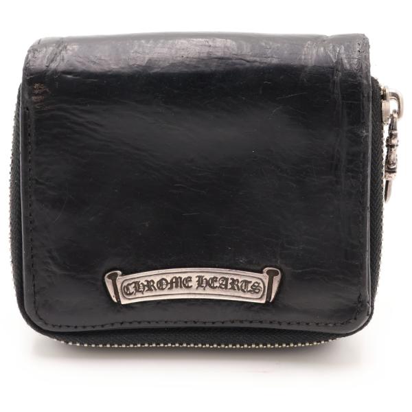 CHROME HEARTS クロムハーツ SQ ZIP BILL スクエアジップビル レザーウォレット 財布 ブラック BCA376 CHROME HEARTS（クロムハーツ） SQ ZIP BILL スクエアジップビル