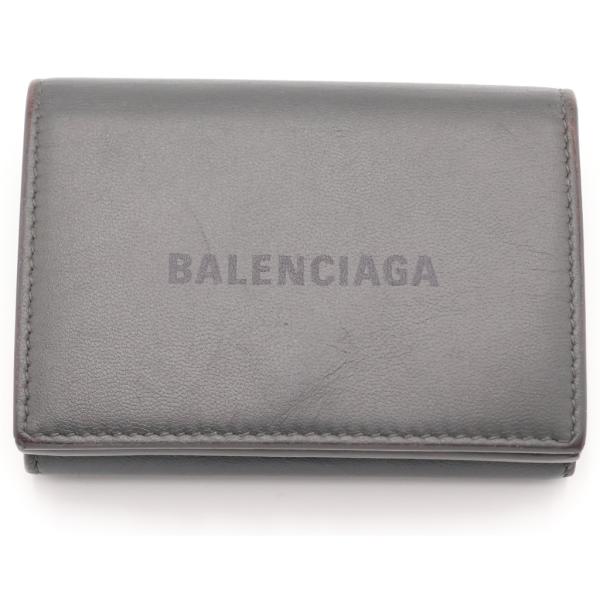 BALENCIAGA（バレンシアガ） CALF SKIN GRIS ACIER カーフスキン ロゴ