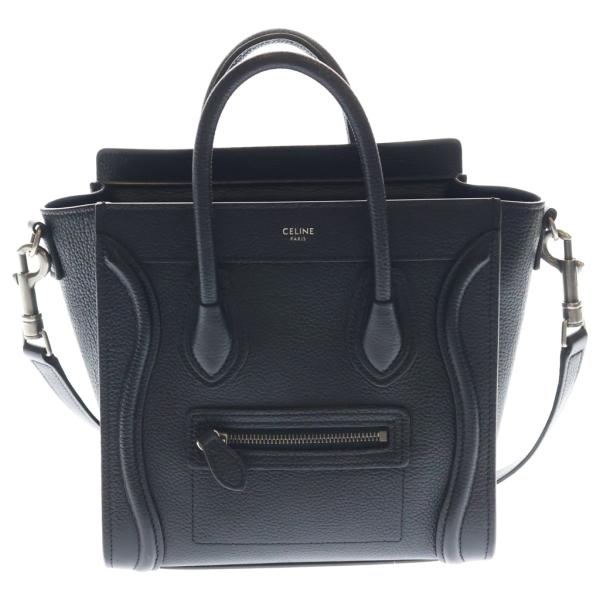 CELINE（セリーヌ） ラゲージナノレザーショッパーバッグ ブラック
