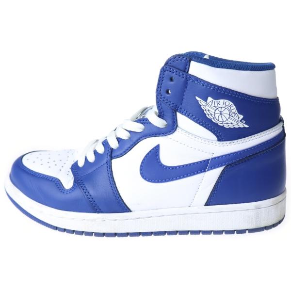 ナイキ AIR JORDAN 1 RETRO HIGH STORM BLUE エアジョーダン1 レトロ ハイ ストーム ブルー ハイカットスニーカー US8/26cm 555088-127