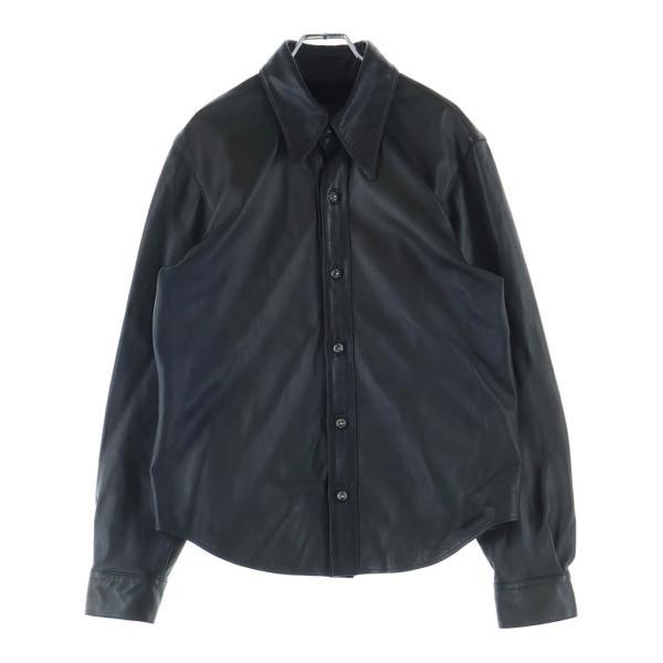 CHROME HEARTS（クロムハーツ） クロスボールボタン 長袖レザーシャツ
