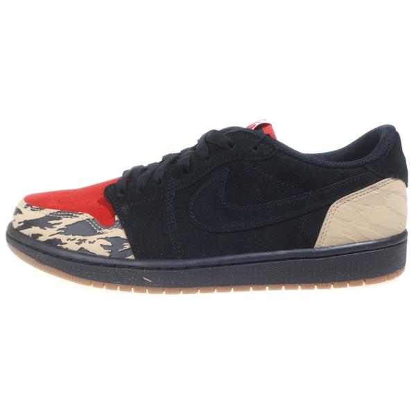 ナイキ ×ソールフライ AIR JORDAN 1 LOW エアジョーダン1 ローカットスニーカー ブラック/レッド US10.5/28.5cm DN3400-001