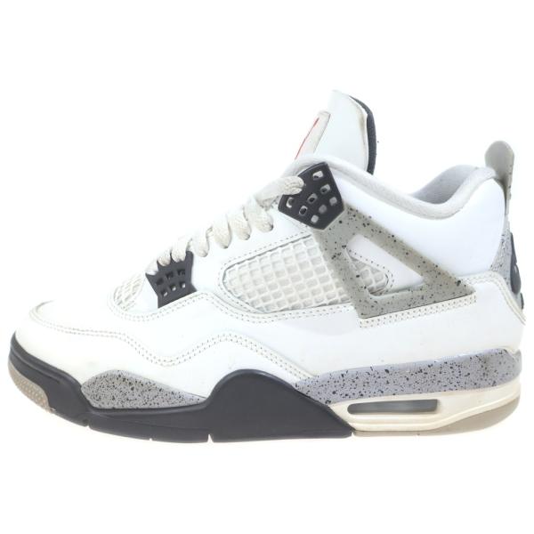 ナイキ AIR JORDAN 4 RETRO SUMMIT WHITE FIRE RED CEMENT エアジョーダン4 レトロ ハイカットスニーカー ホワイト US9/27cm FV5029-100