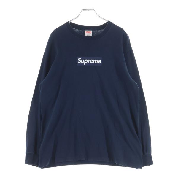 Supreme 長袖カットソー M ネイビー Supreme（シュプリーム） 20AW Box Logo L/S Tee ボックス ロゴ クルー
