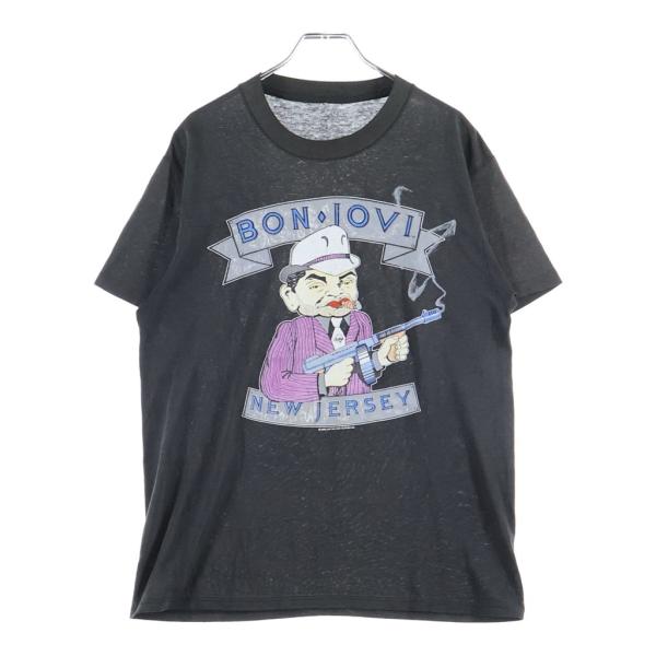 シングルステッチ 1988コピーライト ボン ジョヴィ ザ ブラザーフッド オン ツアー ユーロ 半袖Tシャツ