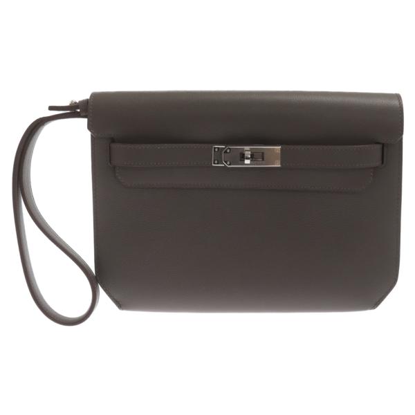 HERMES（エルメス） ケリーデペッシュ25 エベンヌ シルバー金具 レザー