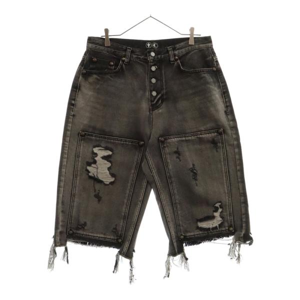 THUG CLUB サグクラブ DOUBLE KNEE DAMAGE SHORTS ダブル ニー THUG CLUB サグクラブ DOUBLE KNEE DAMAGE SHORTS ダブル ニー