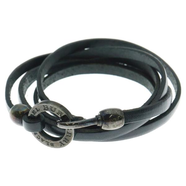 Burberry BLUE LABEL 革ブレスレット 定価9000円 バーバリーブラック