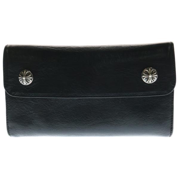 クロムハーツ　ウェーブ　ウォレット　本革 CHROME HEARTS クロムハーツ WAVE ウェーブ レザーウォレット