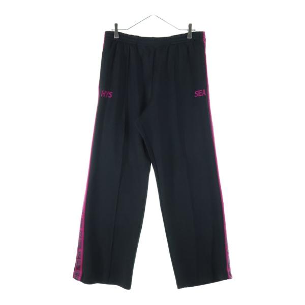 WIND AND SEA × HYSTERIC GLAMOUR / ロゴダブルニーパンツ/S/コットン/BLK/無地/WDS-C-HYS-23-AP-Q1-08// HYSTERIC GLAMOUR（ヒステリックグラマー） ×WIND AND SEA サイド