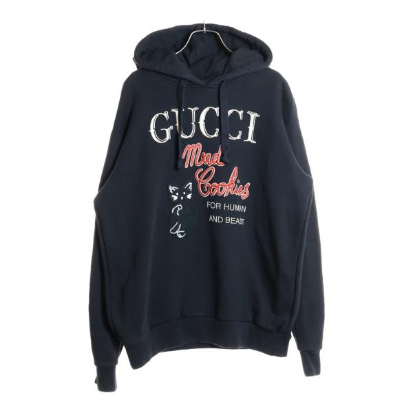 GUCCI（グッチ） Mad Cookies Embroidered Hoodie フロントロゴ刺繍