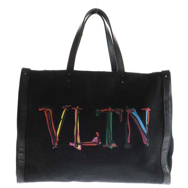 VALENTINO GARAVANI トートバッグ/キャンバス VALENTINO☆VLTN ECOLAB キャンバス トート・ショルダーバッグ