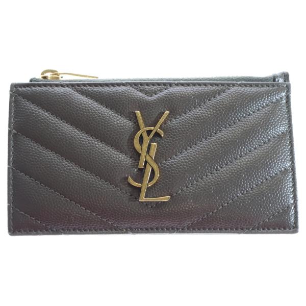 SAINT LAURENT PARIS サンローランパリ YSLロゴ レザー カードケース