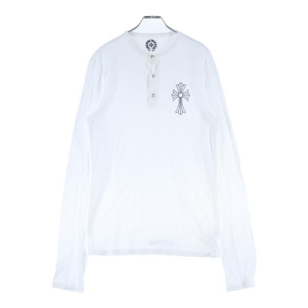 クロムハーツ クロスボールボタン付き ヘンリーネック長袖カットソー CHROME HEARTS（クロムハーツ） CHクロスプリント クロスボールボタン