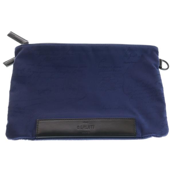 Berluti（ベルルッティ） カリグラフィ総柄 ロゴレザー切替 ナイロン