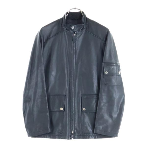 HERMES（エルメス） ネックボタン カウレザー シングル ライダース